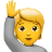 icon rasing person raising hand